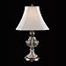 Dale Tiffany GT80551 Crystal Table Lamp, Antique Silver and Fabric Shade