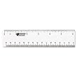 12'' Clear Plastic Ruler - Imperial & Metric