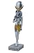 Egyptian Horus Falcon Statue Pewter Silver 7461