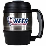 NBA New Jersey Nets 52-Ounce Stainless Steel Macho Travel Mug with Bottle Opener
