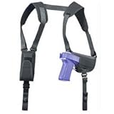 Uncle Mike's Off-Duty and Concealment Kodra Nylon Cross Harness Horizontal Shoulder Holster (Size 0, Black)