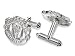Silver Manchester United Crest Swivel Cufflinks