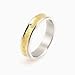 Stainless Steel Concave Gold Inlay Dragon Cubic Zirconia Band Ring - Women