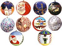 ShalinCraft Paper Mache Balls Unique Christmas Crafts Home Decor Handmade Indian Gift Diameter : 2 inches (pm037a)