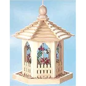 Stained Glass Gazebo Birdfeeder by Birdhouse