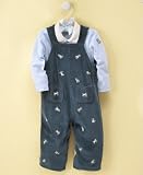 First Impressions Baby Boy French Terry Overall Set
