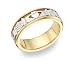 14K Two Tone Claddagh Wedding Band