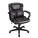 Brenton Studio Briessa Mid-Back Vinyl Chair, Black