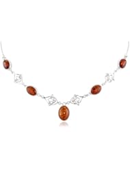 Sterling Silver Honey Amber Celtic Necklace