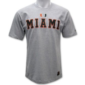 Buy Miami Hurricanes Licensed Embroidered Logo T-Shirt by Colosseum Athletics