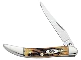 Case Cutlery 5532 Case Small Texas Toothpick Pocket Knife with Stainless Steel Blade Small Stag