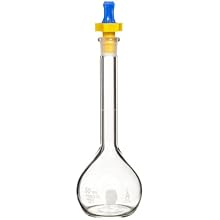 Kimble Kimax Borosilicate Glass Class A Volumetric Flask, with Polyethylene Stopper