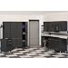 Ulti-MATE Garage 10-Piece Storage Cabinet Kit - by BH North America (Graphite Grey and Black) (80"H x 17'W x 21"D)