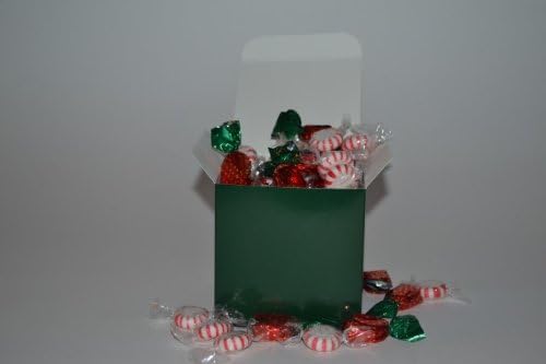 Forest Green 4" X 4" X 4" Glossy Wedding Favor Candy Gift Box - Pack of 25