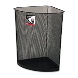 Rolodex 84520 Nestable wire mesh corner can, black, 11-5/8w x 11-5/8d x 15-1/8h