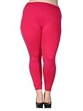 Simplicity Cotton Blend Legwear Pants, Fuchsia, Plus Size