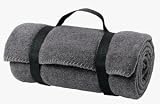 Port & Company - Fleece Value Blanket with Strap Midnight Heather-OSFA