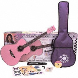 Daisy Rock Pixie Pack Acoustic Guitar package (Powder Pink)
