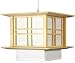 J-144 Modern Furniture - 10 Akida Japanese Wood Ricepaper Hanging Shoji Lantern Lamp - Natural