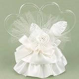 Gourmet Food : Ivory Double Heart Cake Top