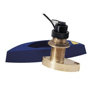 Lowrance B744V Bronze Thru-Hull Fishfinder Transducer with Depth, Speed, and Temperature