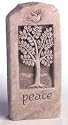 PEACE DOVE Cast Stone TREE of LIFE 7" Wall Plaque or Garden Statue