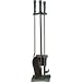 UniFlame 4 Piece Triple-Plated Black Fireset