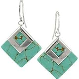 Sterling Silver Turquoise Hook Earrings