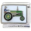 Farmer And Tractor Italian Charm