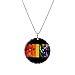 Necklace Circle Charm Rainbow Drops Gay Pride Flag Necklace Circle Charm Rainbow Drops Gay Pride Flag