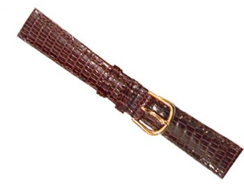 deBeer handcrafted in France  Gen Lizard band with a soft hypo allergenic nu buck lining  Havana  Size 18 MM