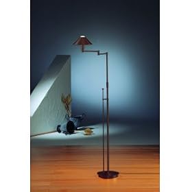 Holtkoetter Bronze Metal Shade Swing Arm Floor Lamp