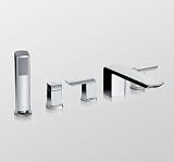 Soiree Deck Mount Bath Faucet with Handshower and Diverter