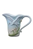 4.75 inch Glazed Porcelain Egret Creamer with Yellow Flowers