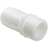 Thogus Nylon Tube Fitting, Adapter, White, NPT Male x Barbed