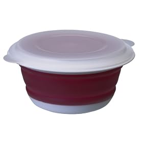 Progressive International 1-1/2 Cup Collapsible Prep Bowl, Red and White