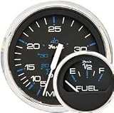 Faria Chesapeake Black SS Marine Instruments Speedometer Style 60 MPH by Faria