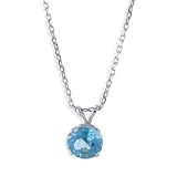 3.5Ct.tw Blue Topaz Stud Earrings and Solitaire Pendant Set in Sterling Silver