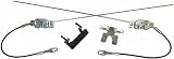 87-96 FORD F-SERIES PICKUP f150 f250 f350 f450 f550 TAILGATE LOCK TRUCK, Set (rod, cable and hinge), with black handle, Styleside (1987 87 1988 88 1989 89 1990 90 1991 91 1992 92 1993 93 1994 94 1995