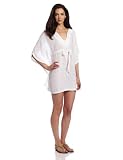 Michael Stars Womens Babette Textured Linen Crochet Caftan Dress