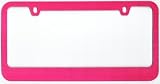 Blank Pink Metal License Plate Frame