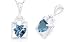 Heart Cut London Blue Topaz Pendant Sterling Silver