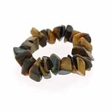 Genuine Tiger Eye Chip Stretch Ring