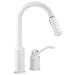 MOEN 7590W Aberdeen Single Handle Kitchen Faucet with Pullout Spout, Glacier