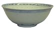 Chinese blue and white rice pattern serving bowl - porcelain 9"D