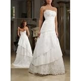 31D5WVVHxtL. SL160  Stunning Strapless Maxi Wedding Dresses (HSX116)