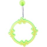 Green Acrylic Multi-Layered Celtic Belly Ring