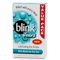 Blink Tears Eye Drops, Lubricating, Mid-Moderate Dry Eye, Value Size, 1 oz.