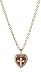 The Vatican Library Collection Red Enamel Cross Heart Locket Necklace
