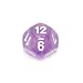 Chessex Borealis Purple with white d12 Dice